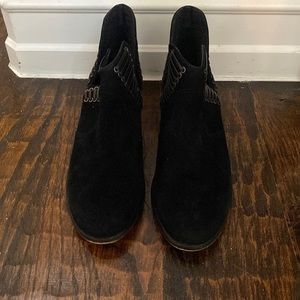 Vince Camuto black suede ankle boots